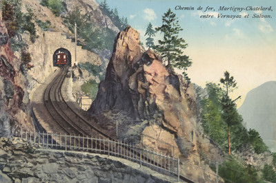18 août 1906 - La ligne de chemins de fer Martigny-Châtelard ... Bild 1